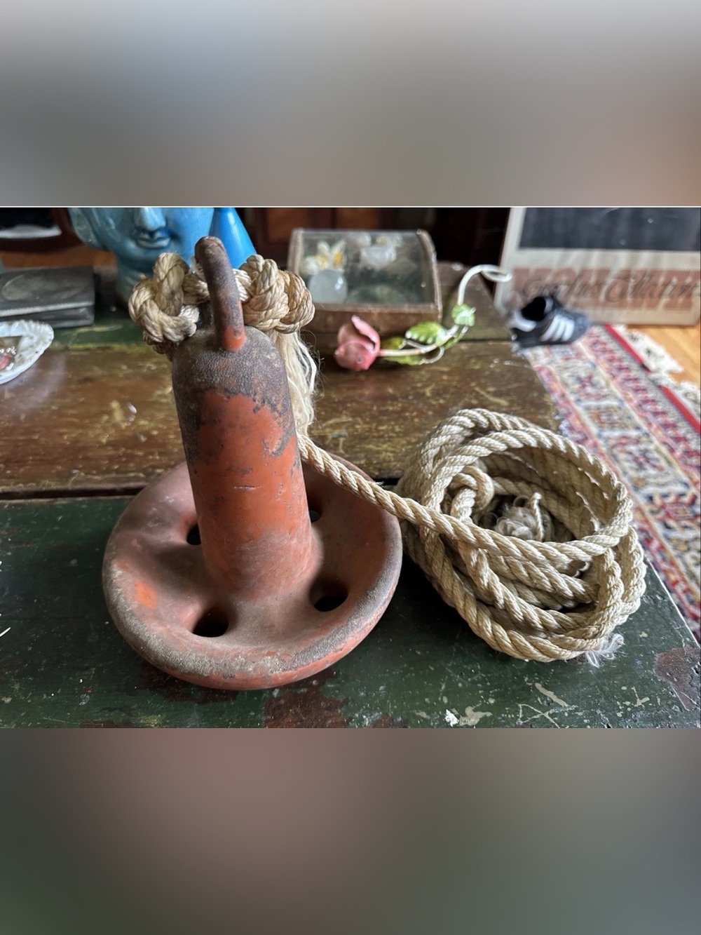Vintage cast iron boat anchor